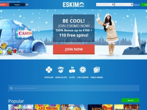 Eskimo Casino Homepage